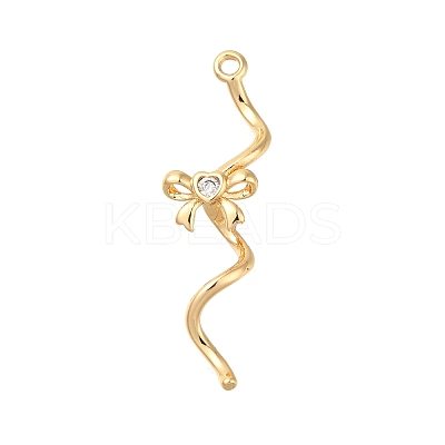 Brass Micro Pave Cubic Zirconia Pendants KK-M301-16G-1