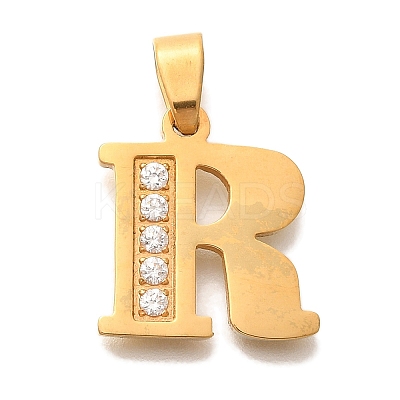 Ion Plating(IP) 304 Stainless Steel Rhinestone Pendants STAS-U035-01G-R-1