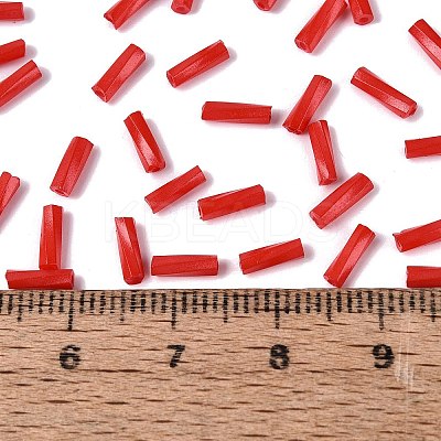 Baking Paint Glass Twist Bugle Beads SEED-C004-02Q-1