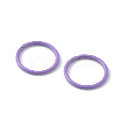100Pcs Baking Paint Zinc Alloy Open Jump Rings FIND-WH0032-85B-11-1