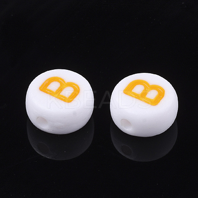 Initial Acrylic Beads OACR-E001-20B-1