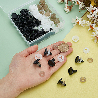 40Pcs Plastic Safety Craft Eye Cabochon Setting AJEW-PH0012-20B-1