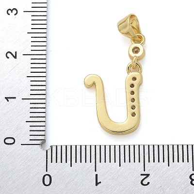 Brass Micro Pave Cubic Zirconia Pendants KK-M319-02G-U-1