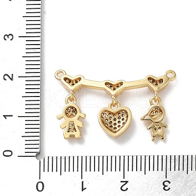 Brass Pave Cubic Zirconia Pendants KK-M287-05G-C-1