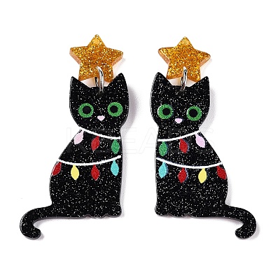 Christmas Themed Acrylic Pendants X-SACR-P023-B02-1