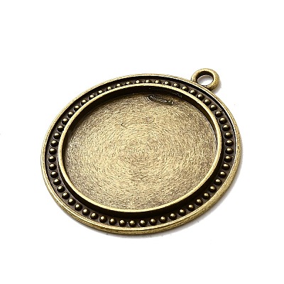 Vintage Tibetan Style Alloy Pendant Cabochon Bezel Settings LS-TIBEP-M018-88AB-NF-1