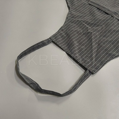 Stripe Cotton Sleeveless Apron AJEW-WH20075-004-1