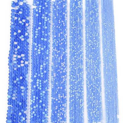 Transparent Glass Beads Strands EGLA-A044-T6mm-MB14-1