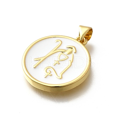 Brass Enamel Pendants KK-P295-02G-02-1