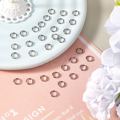 500Pcs 304 Stainless Steel Split Rings STAS-SP0001-66E-1
