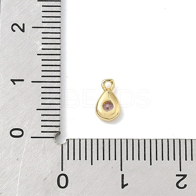 Brass Micro Pave Cubic Zirconia Charms LS-KK-G548-20G-03-1