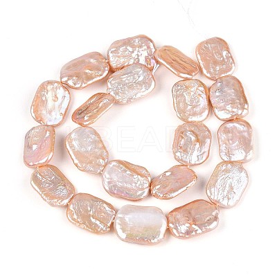 Natural Baroque Pearl Keshi Pearl Beads Strands PEAR-S020-D07-03-1
