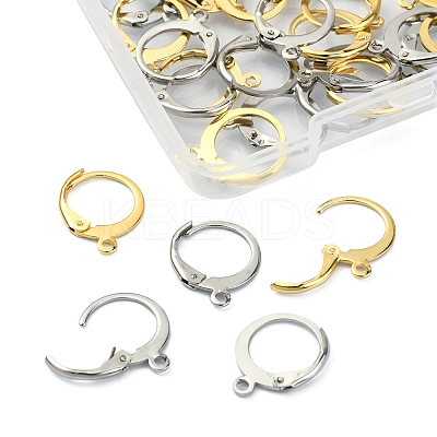 40Pcs 2 Colors 304 Stainless Steel Leverback Earring Findings STAS-FS0001-24-1