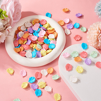 320Pcs 8 Colors Opaque Acrylic Pendants SACR-TA0001-41-1