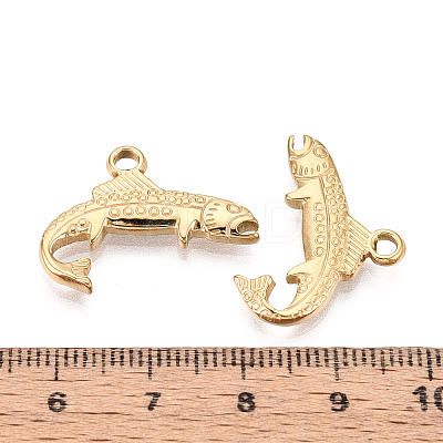 304 Stainless Steel Shark Pendants STAS-T069-12G-1