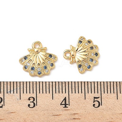 Brass Micro Pave Cubic Zirconia Charms LS-X-KK-C099-01J-G-1