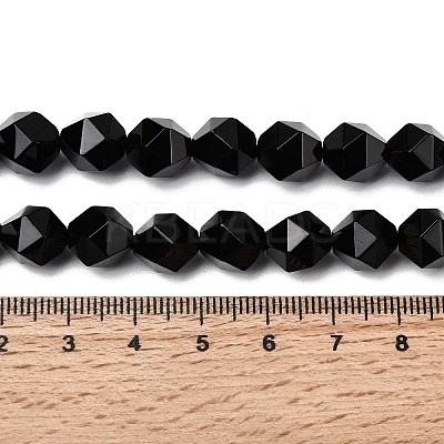 Natural Black Onyx  Beads Strands G-Z119-A04-03-1