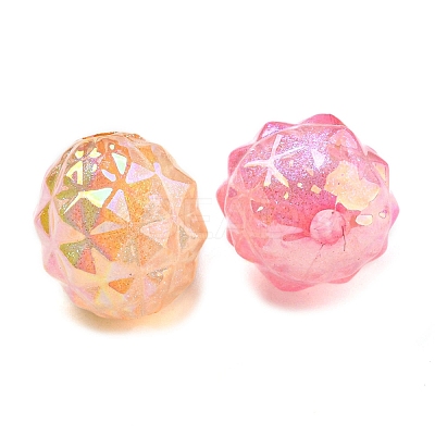 UV Plating Luminous Acrylic Beads MACR-D024-22-1