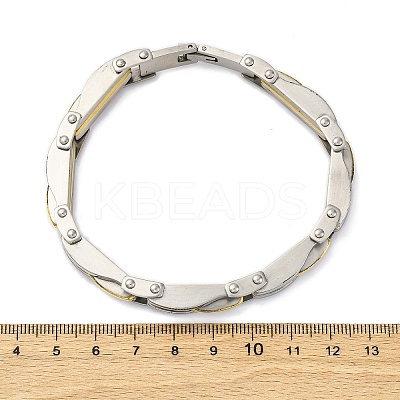 304 Stainless Steel Link Chain Bracelets for Women Men BJEW-R018-06GP-1