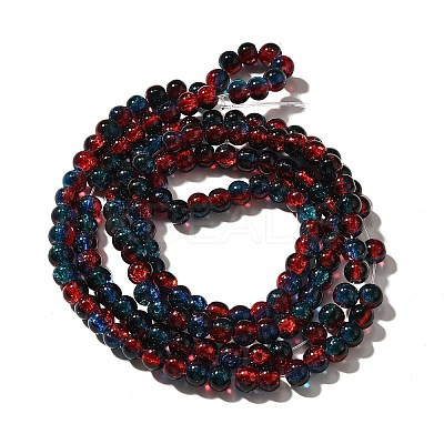 Crackle Glass Beads Strands X-CCG-C002-6mm-10-1