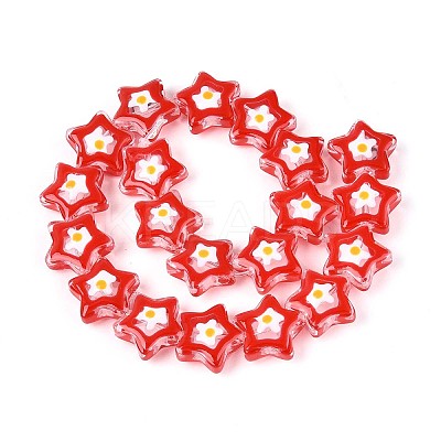 Glass Enamel Beads Strands GLAA-T028-06-1