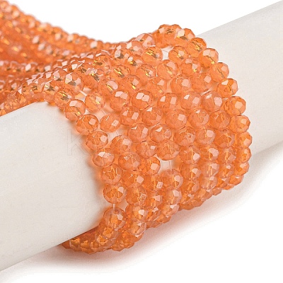 Baking Paint Transparent Glass Beads Strands DGLA-A034-J2mm-B03-1