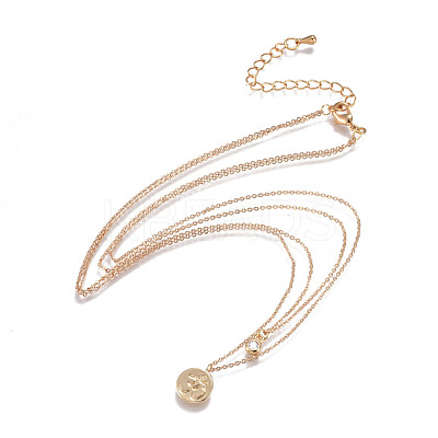 Brass Tiered Necklaces NJEW-JN02384-03-1