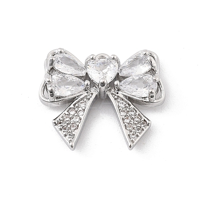 Brass Micro Pave Clear Cubic Zirconia Pendants LS-KK-K371-29C-P-1