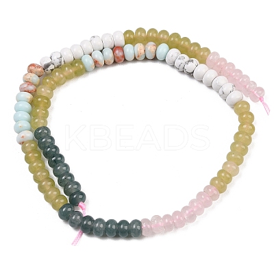 Natural Quartz Crystal & Howlite & Dyed White Jade & Synthetic Shoushan Stone Beads Strands G-Z135-C11-1
