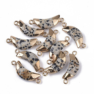 Natural Dalmatian Jasper Links connectors G-S359-054B-1