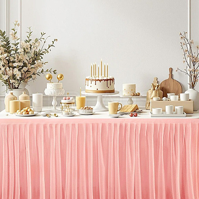 Polyester Table Skirt AJEW-WH20022-20J-1