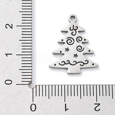 Christmas Theme Anti-Tarnish 304 Stainless Steel Pendants STAS-R003-04P-03-1