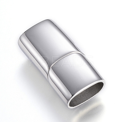Tarnish Resistant 304 Stainless Steel Magnetic Clasps with Glue-in Ends X-STAS-D159-28P-1