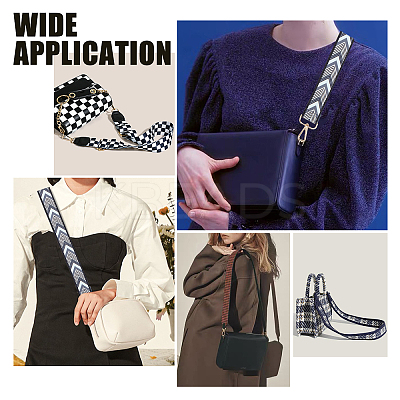 Arrows & Word Pattern Adjustable Nylon Bag Strap FIND-WH0092-23-1