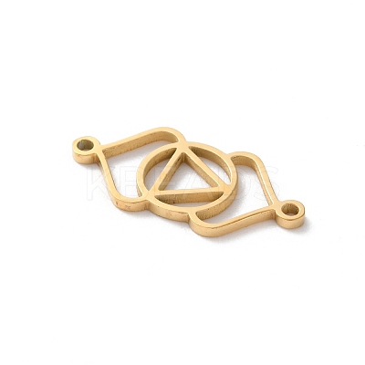 304 Stainless Steel Hollow Chakra Links STAS-S149-05F-1