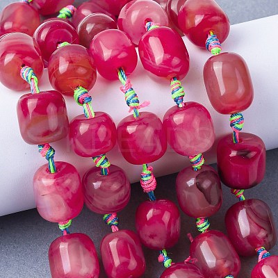 Natural Agate Beads Strands G-P605-G01-01-1