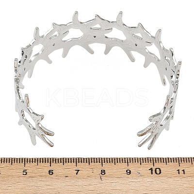 304 Stainless Steel Cuff Bangles for Women BJEW-P370-02P-1