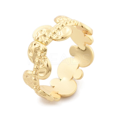 Brass Finger Rings for Women RJEW-B119-08G-1