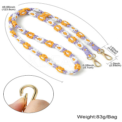 Alloy with Weave Cotton for DIY Keychains AJEW-CJ0001-32B-1