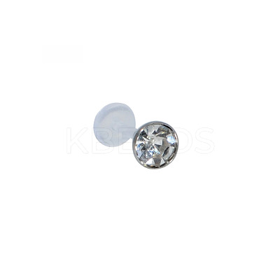 Acrylic Micro Pave Cubic Zirconia Labrets Piercing Jewely for Women Men WG00568-28-1
