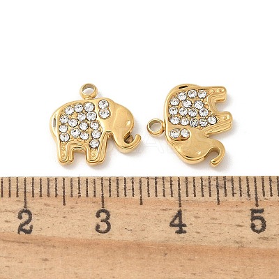 304 Stainless Steel Rhinestone Pendants STAS-Z122-49G-1