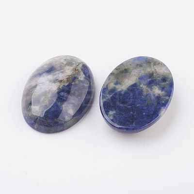 Natural Sodalite Flat Back Cabochons X-G-G741-22x30mm-06-1