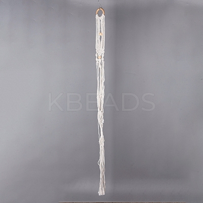 Handmade Cotton Rope Hanging Planters Sets AJEW-WH0112-05-1