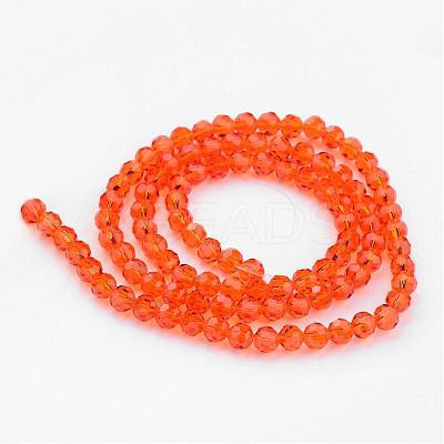 Transparent Glass Bead Strands GLAA-G013-4mm-70-1