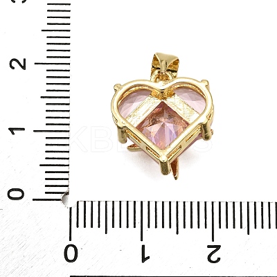 Brass Micro Pave Cubic Zirconia Pendants KK-K401-02C-G-1