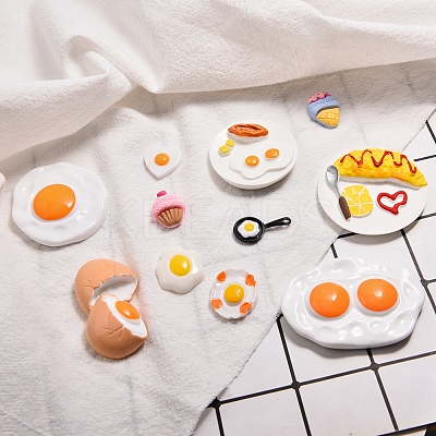 10Pcs 10 Style Fried Egg Pendants for DIY Jewelry Making Finding Kit DIY-SZ0005-84-1