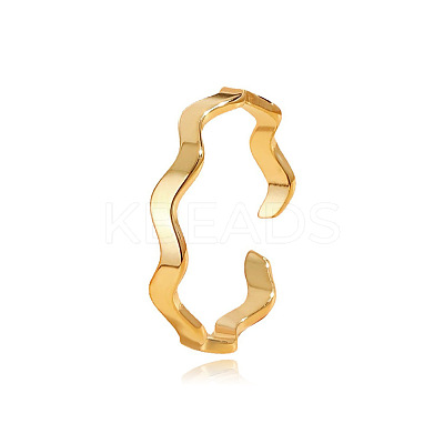 201 Stainless Steel Open Cuff Rings for Women FS-WG5C506-02-1