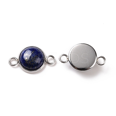 Natural Lapis Lazuli Connector Charms G-D059-01C-05-1