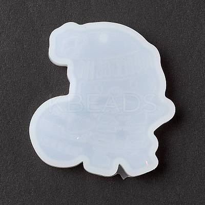 Christmas Theme DIY Santa Claus Pendant Silicone Statue Molds DIY-K054-14-1