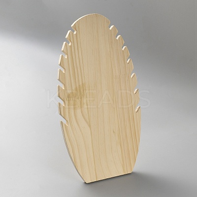 Wooden Slant Back Necklace Display Board NDIS-WH0016-09C-1